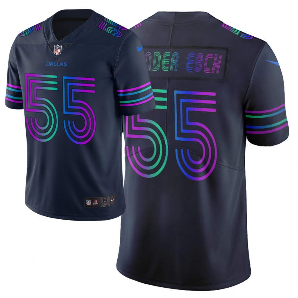 Men Nike NFL Dallas Cowboys #55 leighton vander esch Limited city edition navy jersey->dallas cowboys->NFL Jersey